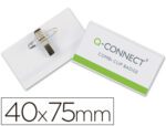 Identificador com Mola Q-Connect e alfinete Kf17457, medidas 40X75 mm.