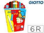 Marcador Giotto Bebe. Caixa com 6 cores.