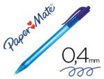 Esferográfica Paper Mate Inkjoy 100 retrátil ponta média, cor azul.