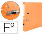 Pasta De Arquivo De Alavanca Liderpapel Documenta Pvc Folio Lombada 52 Mm Laranja