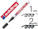 Marcador Edding 751 ponta fibra redonda 1-2 mm., cor preto.