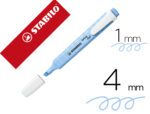 Marcador Fluorescente Stabilo Swing Cool, cor pastel azul Ventoso.
