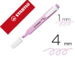 Marcador Fluorescente Stabilo Swing Cool, cor pastel Fucsia Gelado.
