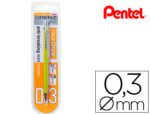 Lapiseira Pentel Orenz 0,3 mm. Cor amarelo, em Blister de 1 unidade.