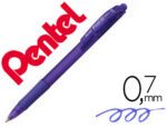 Esferográfica Pentel retrátil Bx417, cor violeta.