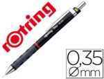 Lapiseira Rotring Tikky 0,35 mm. Cor preta.