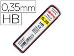 Minasde Grafite Rotring  0,35 mm. Hb. Caixa com 12 minas.
