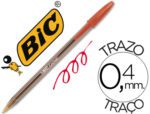 Esferográfica Bic cristal, ponta de 1 mm. Traço de 0,4 mm., cor vermelha. Unidade.