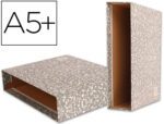 Caixa para Pasta de Arquivo Liderpapel Classic Red, quarto, mármoreada, cor cinza.