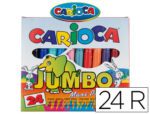 Marcador Jumbo Carioca 24 unidades. Ponta grossa 5 mm.