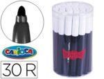 Marcador Jumbo Carioca. Pote de 30 unidades, cor preto.