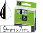 Fita Dymo D1, preto-branco, 9 mm. X 7 metros.