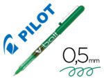 Marcador Pilot Roller V-Ball, 0.5 mm. Cor verde.